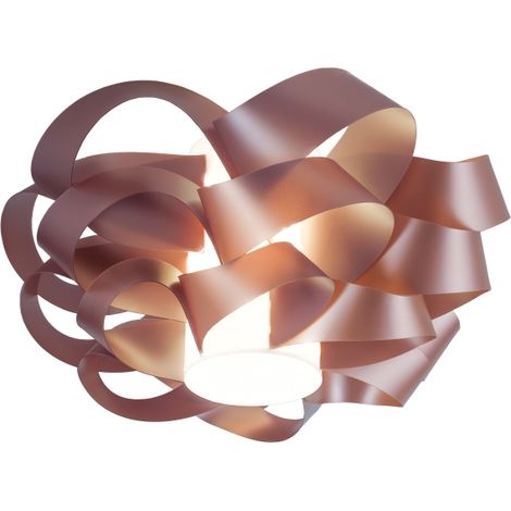 Plafoniera due luci CLOUD Rosa diametro 75x h36 cm (1/2)