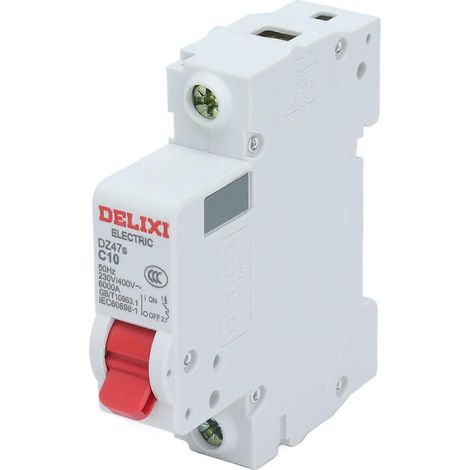 Miniatur-Leistungsschalter, professioneller Leistungsschalter, 1-polig, DIN-Schienenmontage, 10 A, 230 V/400 V, DZ47s