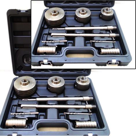 Trade Shop - Frese A Tazza Carotatrice 9 Pz Da Muro 30 40 65 80 100mm Trapano Sds Plus Max -