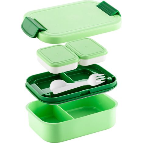 Boîte à lunch à compartiments, verte1900ml, boîte à lunch étanche