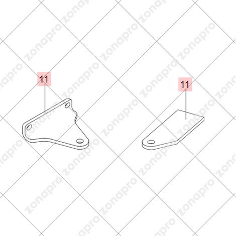 Soportes de montaje faac/genius 414/415/G-BAT (para 1 actuador) - 6020083