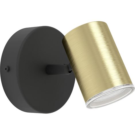 Eglo Wandspot Consuma schwarz/messing 1er GU10 (1/2)