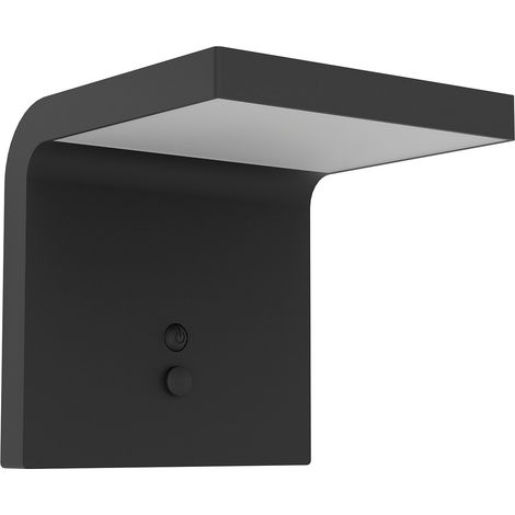 Luce Solare Esterno Moderna Spiante Policarbonato Nero E Bianco Led