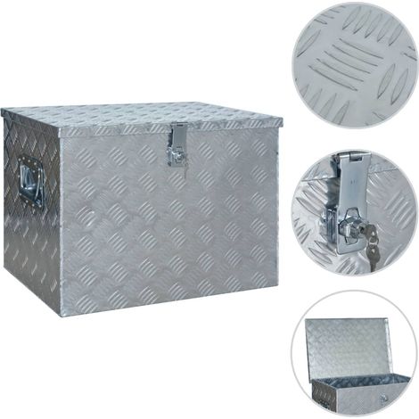 Boîte en aluminium 610 x 430 x 455 mm Argent (1/5)