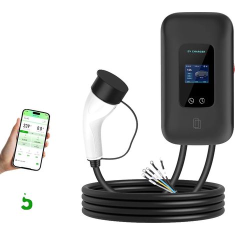 Chargeur EV, Compatibilité Type 2, Fonctionnalités de Contrôle Intelligent, 16A 11KW 5M, Type2-a (1/2)
