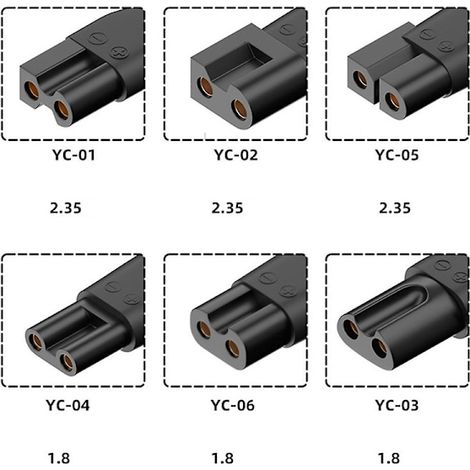 Lot de 6 adaptateurs secteur USB-C pour tondeuse à cheveux, rasoir et appareil de beauté électrique (db). (1/2)
