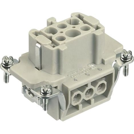 HARTING 09330062701 Buchseneinsatz Han® E 6 + PE Schrauben 1 St.