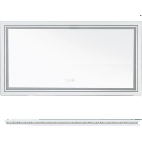 Miroir de Salle de Bain, Rétroéclairé par LED, Fonction Anti-Buée, 1000x600mm (1/2)