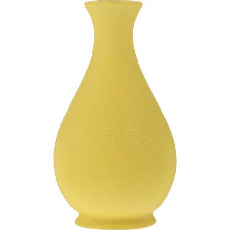 Vase en Céramique Mini pour Fleurs Séchées, Pot Décoratif Jaune, Design Abstrait Délicat, pour Décoration Intérieure Maison et Bureau, Vase D’Art Compact et Élégant (1/5)