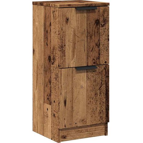 Buffet Meuble de rangement vieux bois 30x30x70 cm bois d'ingénierie (1/5)