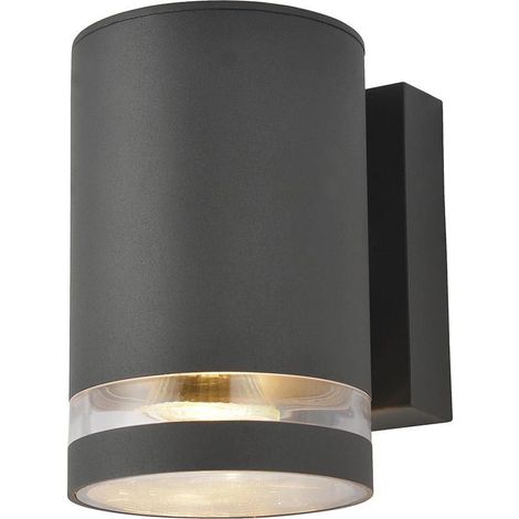 Litecraft Helo Wall Light Outdoor Up or Down Garden IP44 Fitting - Dark Grey (1/5)