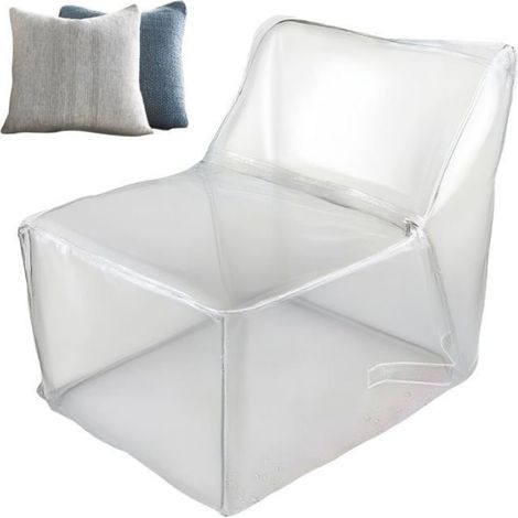 Pouf rangement peluche - Fauteuil à remplir, rangement peluches vêtements Cuneary (1/5)