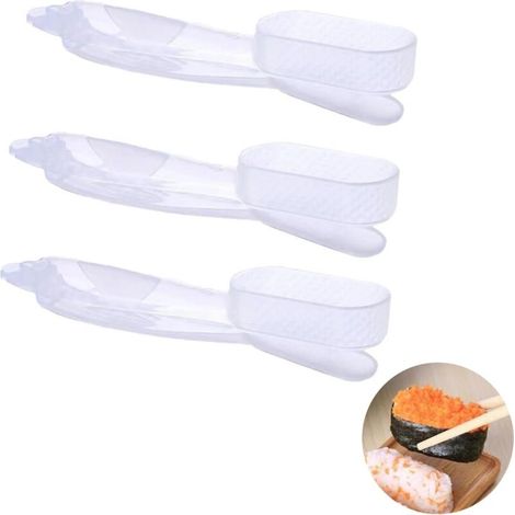 3 Pièces Kit de Fabrication de Sushis Bricolage,Moule à Sushi,Onigiri Mold,Kit de Sushi Facile à Utiliser pour Les Débutants et Les Professionnels (1/4)
