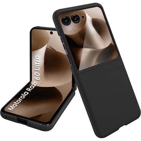 Étui pour Motorola Razr 70 Ultra / 60 Ultra, en polycarbonate, avec vitre, noir (1/5)