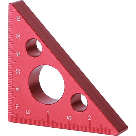 2 Zoll/6 cm rechtwinkliges Dreieck-Höhenlineal aus Aluminiumlegierung, Messwerkzeug für Holzbearbeitung (1/5)
