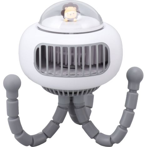 Mini ventilateur portable à pince avec trépied flexible, 4 vitesses, rotatif, sans pales, pour bureau, voiture, berceau, vélo, tapis de course.