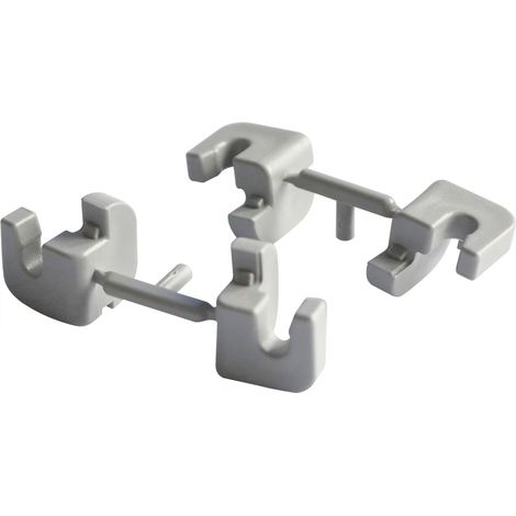VS TAL Side Korb-Befestigungsclip für KB 150 mm Kunststoff verkehrsgrau 4 Stück