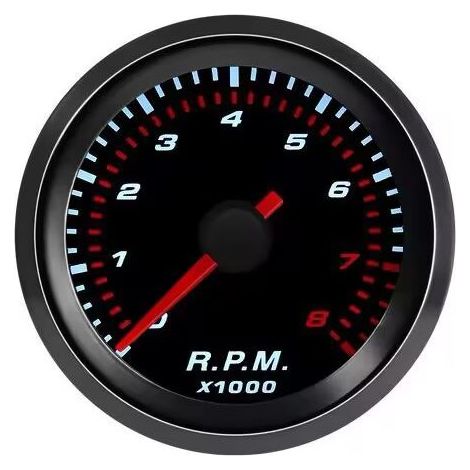 52-mm-Drehzahlmessernadel-Set für Automotoren, Drehzahlmesseranzeige, Hintergrundbeleuchtung, universelle Rauchglas-Optik
