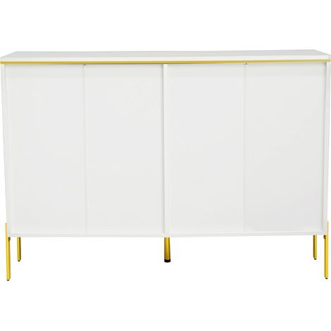 Credenza bianca e dorata a 6 cassetti HOMVRA (1/5)