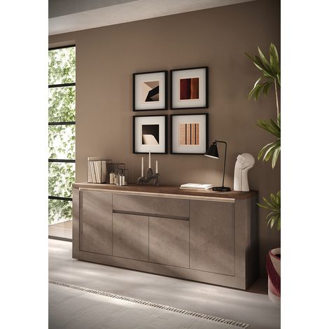 Buffet/bahut moderne 207 cm bronze/mercure Isia (1/4)