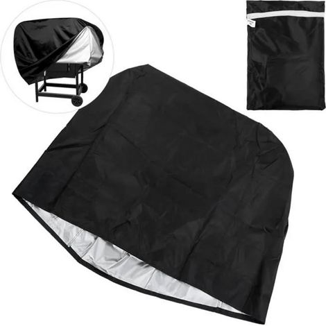 Housse pour barbecue - Polyester Oxford 210D enduit d'argent - Imperméable - Résistante aux UV  - Sac de rangement inclus (1/4)