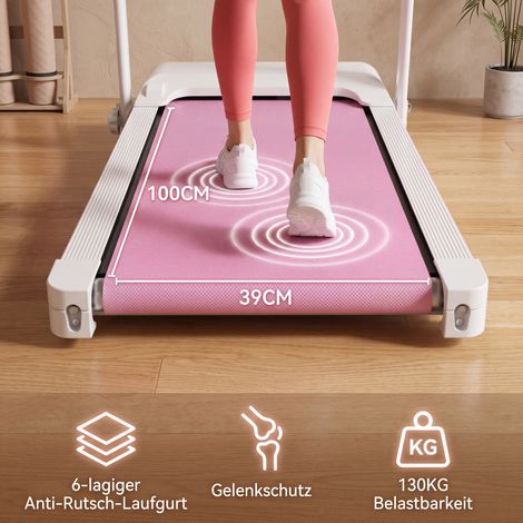 Tapis de course inclinable 2,5 CV, petit tapis roulant électrique portable avec poignées, marcheur léger compact, running pliable, capacité 120 kg (1/5)