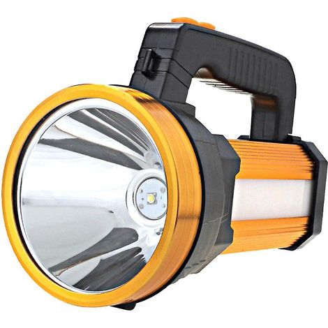 Lampe torche rechargeable portable avec faisceau, projecteur LED extérieur étanche IPX4, lampe torche multimode 9600 mAh avec sortie (1/4)