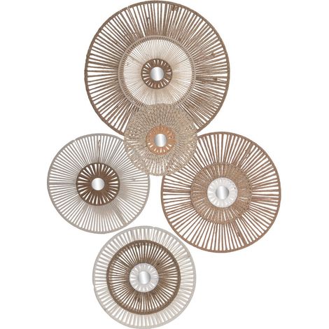 Decoracion Pared Set 5 Algodon Metal 35X1X35 (1/4)