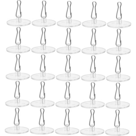 Lot de 200 crochets de plafond transparents autocollants (1/5)