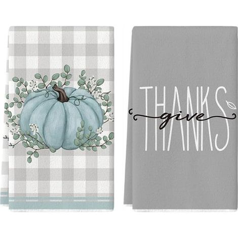 Lot de 2 serviettes de toilette d'automne, serviettes de toilette décoratives pour la salle de bain, douces et absorbantes..../