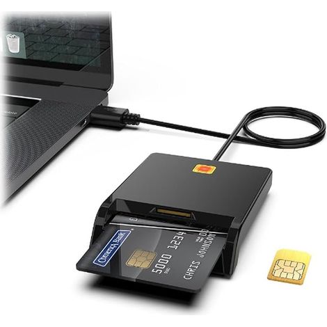USB-A Digital Certificate Smart Card Reader - ISO 7816 Electronic Signature - Installation - Compatible with Windows 10/11, macOS and Linux (1/2)