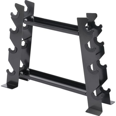 Supporto per manubri, design salvaspazio, elevata capacità di carico, nero (1/2)