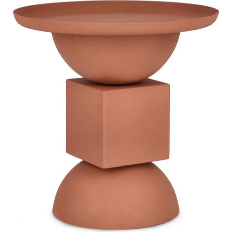 Table basse ronde design en métal coloré D41 - POLA (1/4)