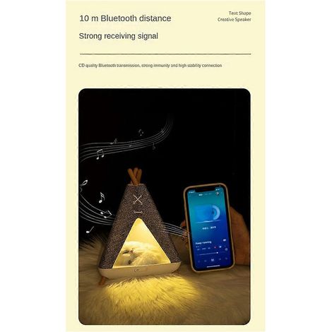 Zeltförmiger kabelloser Bluetooth-Lautsprecher mit Lampe 2-in-1 und Beleuchtung