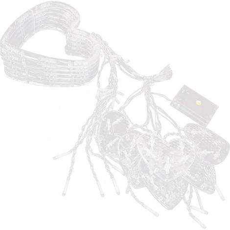 Lumineuse LED Cœur pour Fenêtre Rideau Lumineux à Piles (1/5)