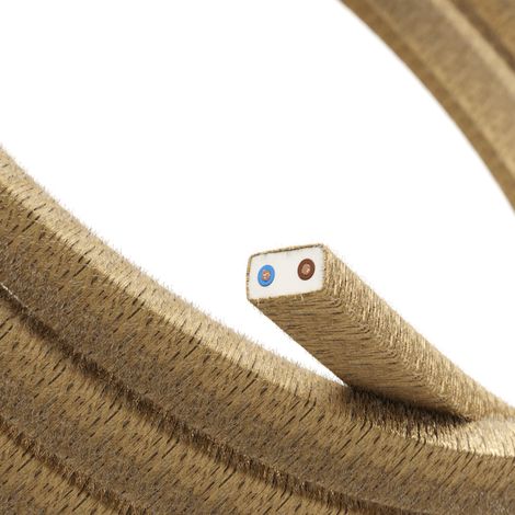 Creative-Cables Cavo elettrico piatto per catenaria, 1 m, Juta CN06 (1/3)