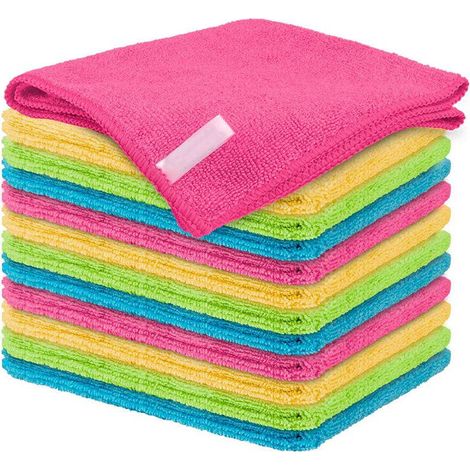 Paquete de 12 paños de cocina de microfibra de 30x30 cm, lavables. (1/4)