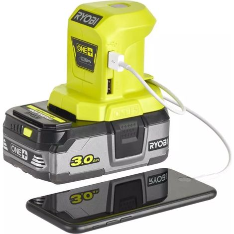 adattatore a batteria con usb ryobi "r18usb-0" solo corpo macchina 18 v