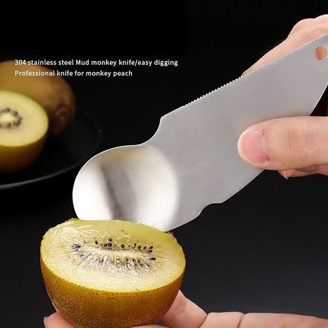 Melon Baller - Stainless Steel Fruit Scoop - For Watermelon Cantaloupe Honeydew - Kitchen Fruit Tool with Peeler - 1 Piece (1/5)