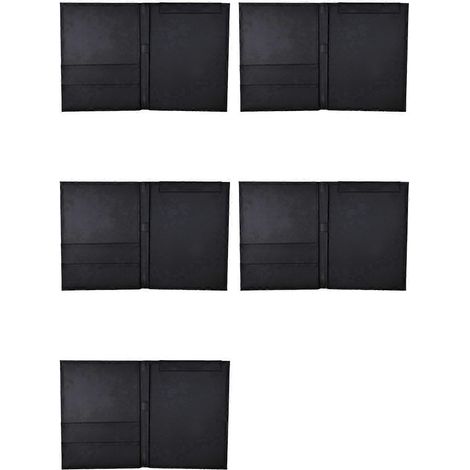 Lot de 5 porte-documents A4 en cuir PU pour notes professionnelles, organisateur de documents pour réunions et conférences. (1/4)