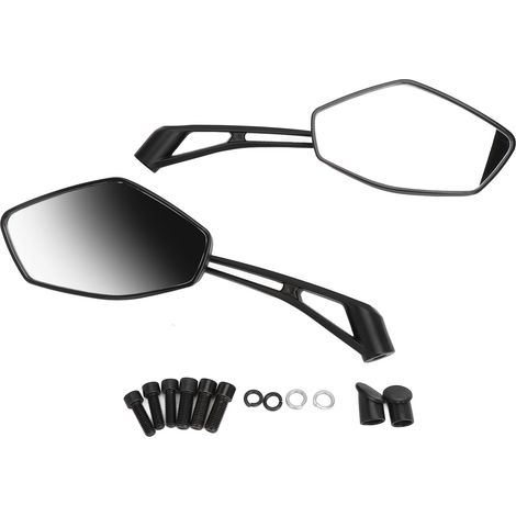 rétroviseurs de moto, vision claire, grand angle, antichoc, pour guidon et scooter. Rétroviseurs latéraux universels pour guidon et scooter. (1/5)