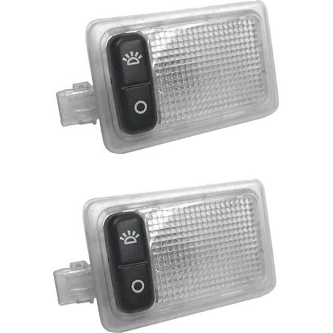 Deux lampes de lecture/plafonniers intérieurs applicables aux modèles Ford Focus, Fiesta et Mondeo 2005-2011 indicateur de plafonnier à bouton unique. (1/4)