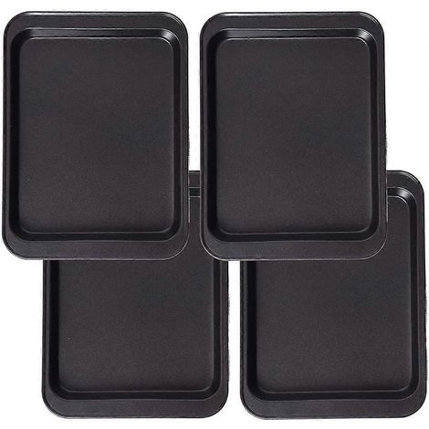 Ensemble de 20244 petites plaques à pâtisserie antiadhésives de 24 x 18 cm (9,5 x 7,1 pouces), en acier au carbone. (1/5)