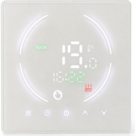 Thermostat numérique 3 A sans Wi-Fi pour plancher chauffant hydraulique et chaudière murale (1/5)