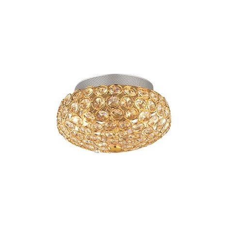 Ideal Lux King - 3 Light Small Ceiling Flush Light Gold, G9 (1/2)
