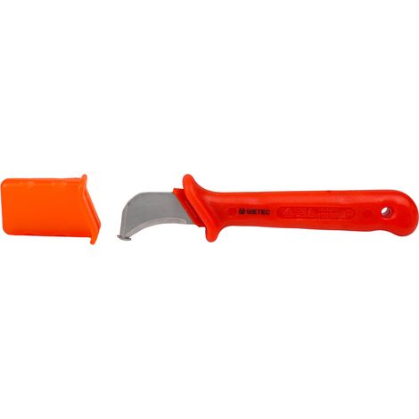 Abmantelungsmesser, Klinge mit Gleitfuß und Kappe, VDE