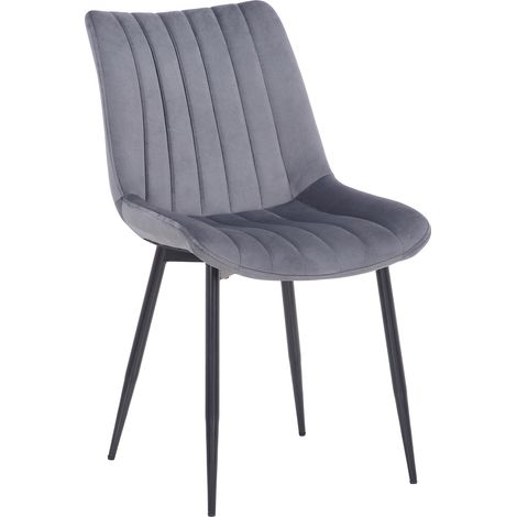 Silla de comedor Rahden en terciopelo Gris (1/5)