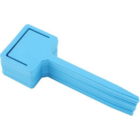 20 wasserfeste Gartenetiketten für Pflanzen und Setzlinge, robuste PVC-Pflanzstäbe, blaues Markierungswerkzeug