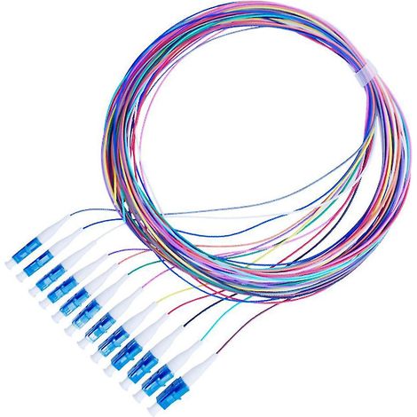 Cordon de brassage à fibre optique SC Ftth Bundle Pigtail Sm (9/125) de 1,5 m, 12 couleurs