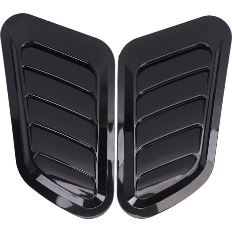 2 prises d'air capot scoop universel – Trim admission capot voitures camping-cars SUV camions noir, carrosserie (1/5)